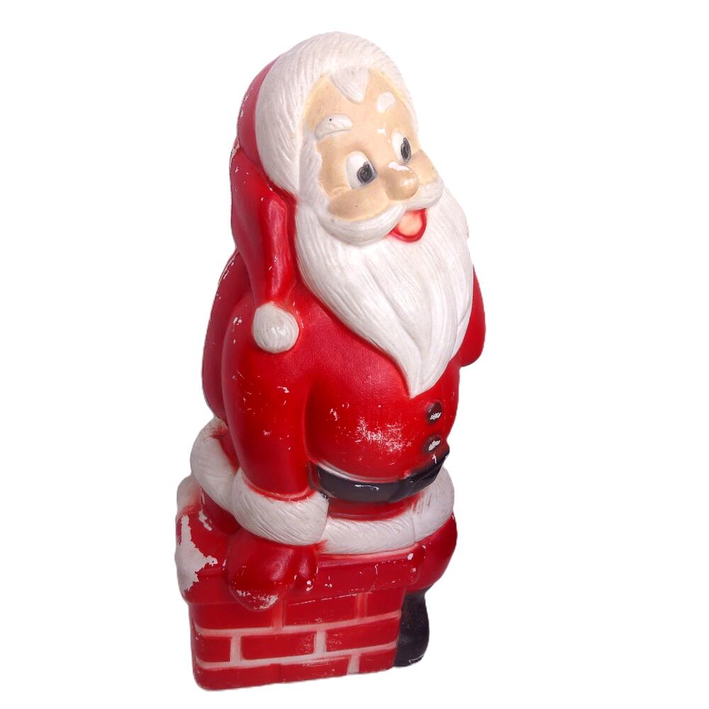 Vintage General Foam 13" Santa in Chimney Blow Mold